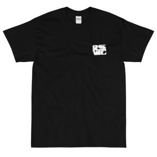 Stamp logo outline Black T-shirts